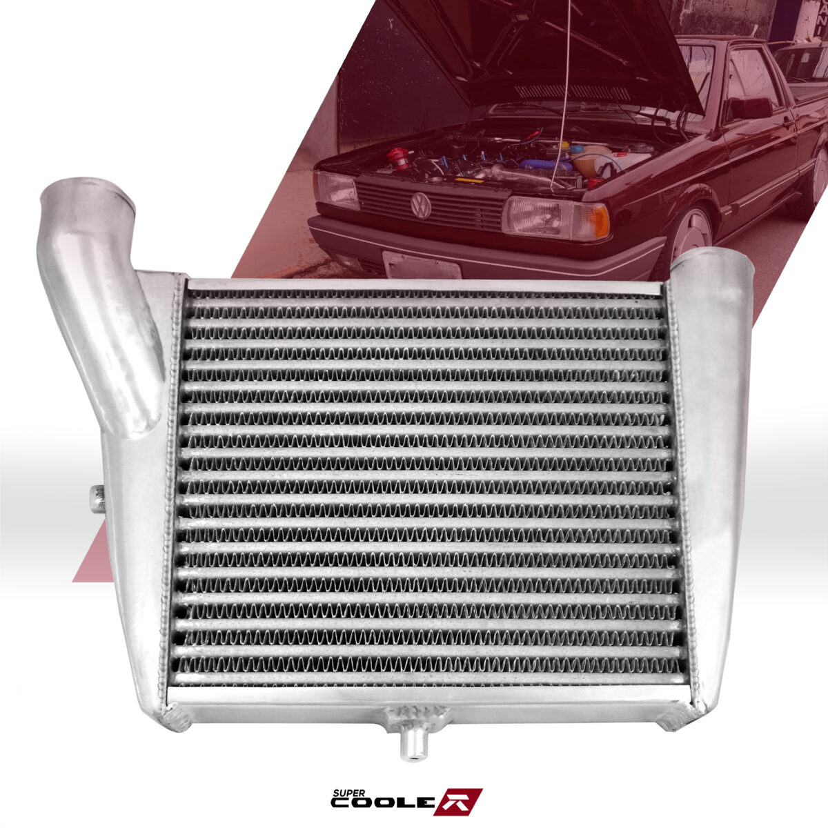 Intercooler frente do radiador