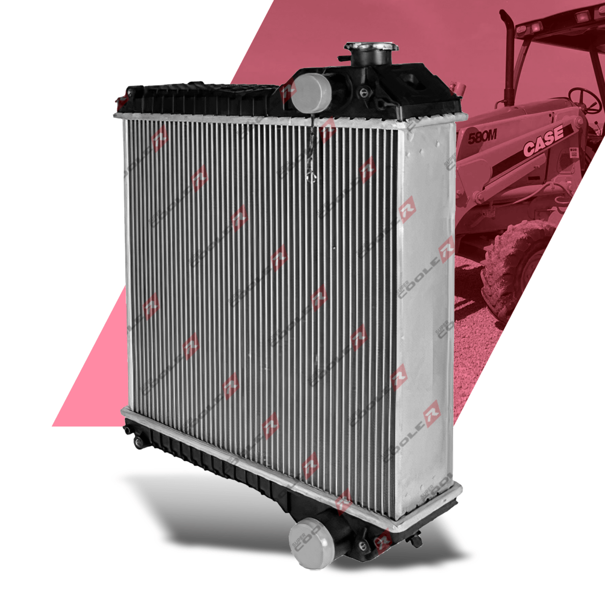 Radiador de Água Retroescavadeira Case 580L / 580M  | (234876A2) - Imagem 2