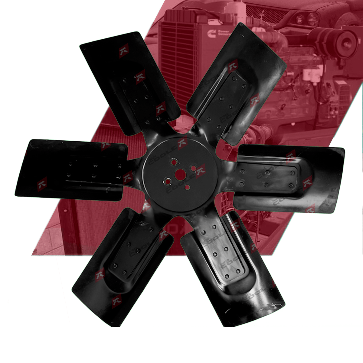 Hélice Radiador Gerador Cummins 6CTA ORIGINAL - Imagem 2